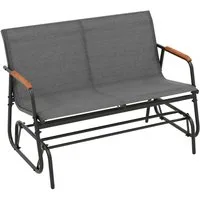 COSTWAY Gartenstuhl, Schaukelstuhl für 2 Personen, bis 300kg belastbar
