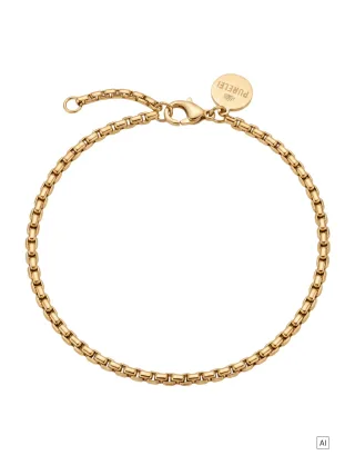 PURELEI Box Chain Armband, verstellbare Länge