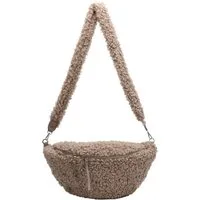 ITALYSHOP24 Schultertasche Damen XXL Teddyfell Tasche CrossBody Bauchtasche PELZTASCHE Felltasche, Body Bag Teddytasche CrossOver Umhängetasche Hüfttasche Plüsch Fell