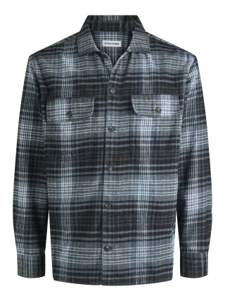JACK&JONES - JJECHARGE OVERSHIRT LS NOOS stormy weather - Gr. - S