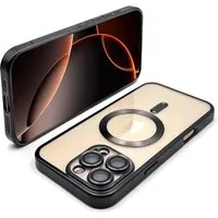 Wörleonline Handyhülle für iPhone 16 Pro / iPhone 16 Pro Max mit integriertem Kameraschutz, TPU Schutzhülle in passendem Titan-Farbton, MagSafe kompatible Hülle