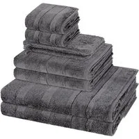 Cawö Handtuch Set Noblesse, Walkfrottee (Spar-Set, 8-St), 2 X Wasch- 2 X Gäste- 2 X Dusch- 2 X Handtuch im Set - Baumwolle