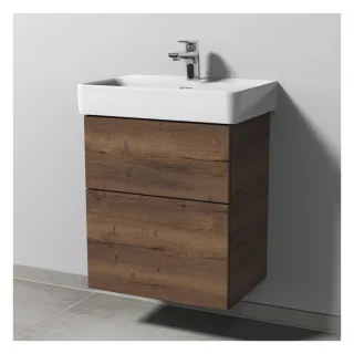 Sanipa 3way Waschtischunterbau zu Laufen Pro S Waschtisch mit 2 Auszügen, Eiche-Tabak SM78550