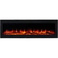 El Fuego Elektrokamin Elektrokamin Wandkamin Einbaukamin 110cm El Fuego® Cortina, Thermostatsteuerung, Fernbedienung & Wandhalterung.