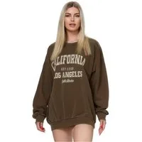 Worldclassca Longsweatshirt Worldclassca Oversized Sweatshirt CALIFORNIA Print Langarm Pullover