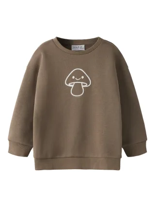 NAME IT - NMNRILEY LS RLX SWEAT BRU NOOS Brown Lentil - Gr. - 92
