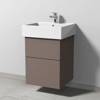 Sanipa 3way Waschtischunterbau zu Duravit Vero Air Waschtisch mit 2 Auszügen, Taupe-Matt SP4311T