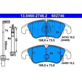 ATE Bremsbel?ge vorne Audi A4 A5 TDI quattro