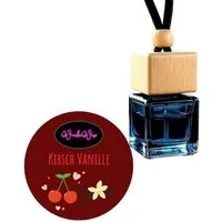 WonderWax Raumduft WonderWax® Auto Duft Quadrat Schwarz braun 8 ml, (Kirsch Vanille), Duftrichtung: Kirsch Vanille