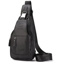 OKWISH Schultertasche Brusttasche Crossbody Rucksack Anti-Diebstahl Tasche (aus Kunstleder Herren und Damen 16 x 28 x 9 cm, Geldgürtel, Handytasche, Sporttasche), für Outdoor Camping Reisen Wandern Radfahren Multipurpose Tagepacks