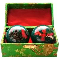 Saraswati Massageball Qi Gong Kugel Drache grün 40mm