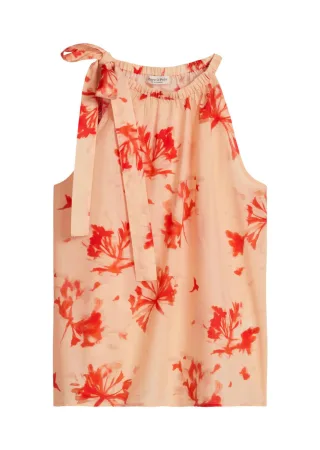 Marc OPolo Casual - Bluse mit Blumen-Print orange - Gr. - 34