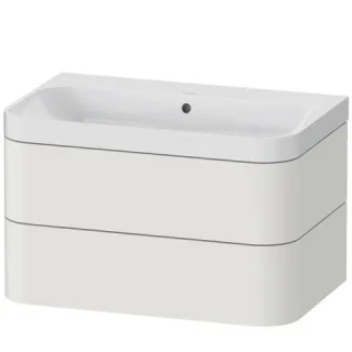 Duravit Happy D.2 Plus c-shaped Set wandhängend Nordic Weiß Seidenmatt 775x490x480 mm - HP4347N3939 HP4347N3939