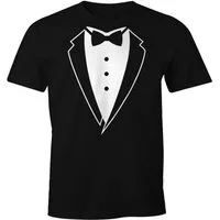 MoonWorks Print-Shirt Anzug T-Shirt Smoking Tuxedo Anzug Aufdruck Fun-Shirt Moonworks® mit Print