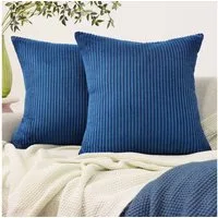 Amilian Dekokissen Sofakissen Couchkissen 2er Set - mit Füllung und Kissenbezug, weich, Hotelverschluss, formstabil