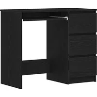 vidaXL Schreibtisch Schreibtisch Schwarz Eichen-Optik 90x45x76 cm Holzwerkstoff