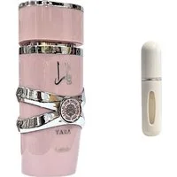 Lattafa Duft-Set Yara Eau de Parfum EDP Frisch + Parfümzerstäuber (leer) Set