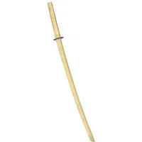 BAY-Sports Holzschwert Bokken weiße Buche Holz Trainingsschwert Katana Aikido Kobudo Samurai (Stück, inkl. Tsuba und Gimmiring), Edles Echtholz, Demoschwert, traditionell, japanisch