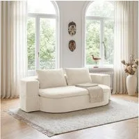 GLP Schlafsofa Klappsofa 2-Sitzer mit Schlaffunktion, 200x130 cm, Set, Bodennahes Gästebett mit 2 Kissen für kleine Räume
