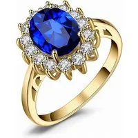 Jumpeak Diamantring D/E VVS/VS, 585gold, 3ct im Labor gezüchteter Saphir, Damenring, Ehering, Verlobungsring,Mutter tochter Geschenk, Geschenk für Damen