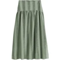 Next Maxirock Maxirock aus Leinenmix mit tief angesetzter Taille (1-tlg)