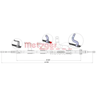 Metzger Handbremsseil hinten rechts Hyundai Accent 4 KIA Rio