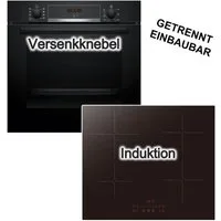 BOSCH Backofen-Set Backofen 3DHeißluft Hydrolyse + Induktionsfeld PKM 60cm Booster, Hydrolyse