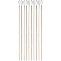 DocMed Wattestäbchen MEDI-WOOD Holz, 23 cm lang Ø 2,5 mm, Wattekopf Ø 4 mm (100 Stck), Einweg Wattestäbchen, 100-St., Hautfreundliche, weiche Watte