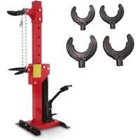 Bituxx Demontagewerkzeug Federbeinspanner Hydraulisch 3T Rot, B: 35 cm, L: 34 cm, (MS-19529)