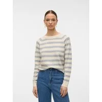 Vero Moda Rundhalspullover VMDOFFY LS O-NECK BLOUSE GA NOOS Materialmix, regular fit