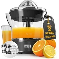 Lebenlang Zitruspresse Saftpresse elektrische Zitronenpresse Orangenpresse, 40,00 W, BPA-freie, zwei Drehrichtungen, spülmaschinenfest, Auto ON/OFF