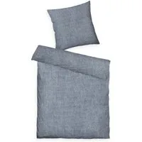 TOM TAILOR HOME Bettwäsche WOVEN MELANGE in Gr. 135x200cm oder 155x220cm, Flanell, 2 teilig, new bedroom, Doppelnaht am Kissen, gewebtes Label