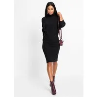 bonprix Strickkleid mit Rollkragen, aus Viskose, Polyamid und Polyester