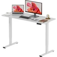 SANODESK Schreibtisch Elektrisch höhenverstellbarer Schreibtisch, Sitz-Steh-Tisch (Mit einteilige Tischplatte, Ergonomischer Steh-Sitz Computertisch mit Memory-Funktion), 120/140/160 *60 cm