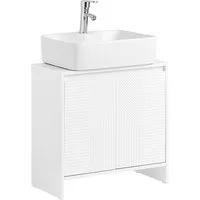 SoBuy Waschbeckenunterschrank BZR157 Waschtischunterschrank Badschrank Waschtisch Badezimmerschrank
