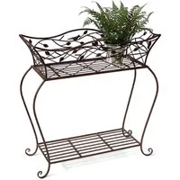 DanDiBo Blumenhocker mit Korb Blumenkasten Braun 75 cm 93980 L Pflanzenkasten Modern, Pflanzenständer Pflanzenregal