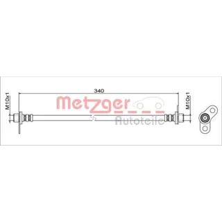 Metzger Bremsschlauch hinten links Mitsubishi Asx Eclipse Outlander 4111744