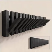 doporro Wandgarderobe Garderobenhaken Garderobenleiste aus Holz mit 14 Haken Twigro-01, aus hochwertiges Massivholz