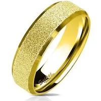 BUNGSA Fingerring Ring sand-gestrahlt abgerundete aus Edelstahl Unisex (Ring, 1-tlg), Damen Herren