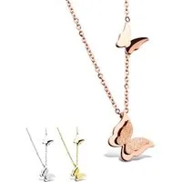 Kim Johanson Kette mit Anhänger Schmetterling, aus Edelstahl