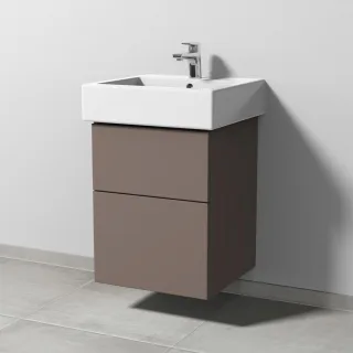 Sanipa 3way Waschtischunterbau zu Duravit Vero Waschtisch mit 2 Auszügen, Taupe-Matt SP7151T