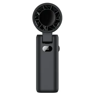 Handheld Fan Mini Fan with Digital Display 180° Folding Multi-Angle Air Supply USB Fan 3600mAh High Speed Fan