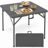 COSTWAY Gartentisch, Klapptisch quadratisch, Campingtisch für 4 Personen