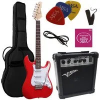 MSA E-Gitarre ST5, Elektrogitarre im Set, mit 20 Watt Verstärker, Tasche, Band,Saiten, 3xPik, Tremolo