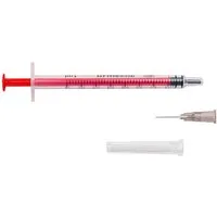 Zarys Absaugspritze 100 x Zarys dicoSULIN U-40 Spritze 1ml mit Kanüle, (Spar-Set), abnehmbare Nadel
