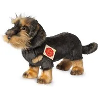 Kuscheltier Teddy Hermann 91923 - Rauhaardackel stehend, 28 cm