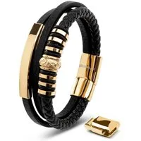 SERASAR Lederarmband Leder Herrenarmband "Shine" (Klassisch, elegant, casual, 1-tlg), aus Echtleder, Länge durch extra Glied verstellbar