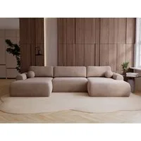 GrainGold Ecksofa U-Form Savana U, Set, Bettkasten, Schaum, Wellenfedern, Schlaffunktion, DL-Mechanismus