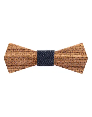 mr. célestin - Fliege aus Holz Mexico - Zebra blau/braun - Gr. - OS