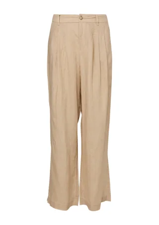 s.Oliver Red Label - Culotte mit weitem Bein und hohem Bund beige - Gr. - 40